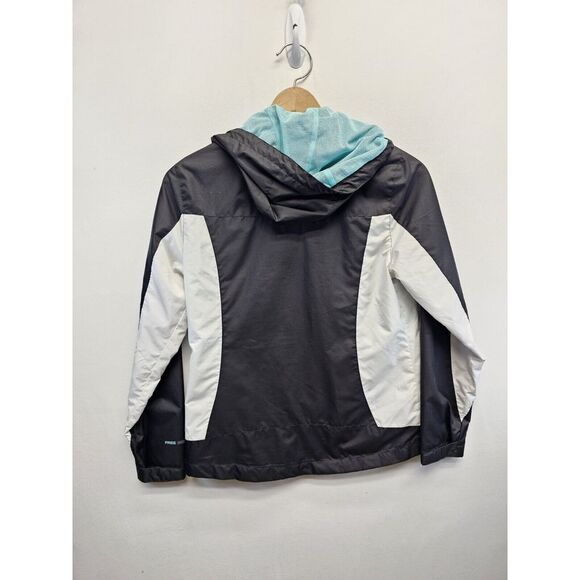 FREE COUNTRY ATHLETX SERIES Windbreaker Jacket Medium Black White Zip Snap - Picture 6 of 7